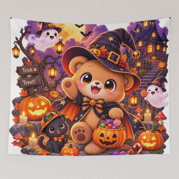 Item preview, cute halloween bear designed and sold by TeikunShop.