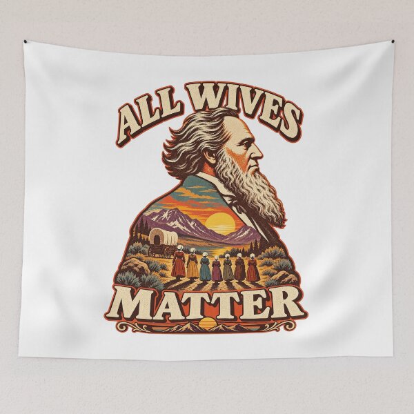 Item preview, All Wives Matter - Joseph Smith Polygamy Utah Sunset Satire designed and sold by sportfantees.