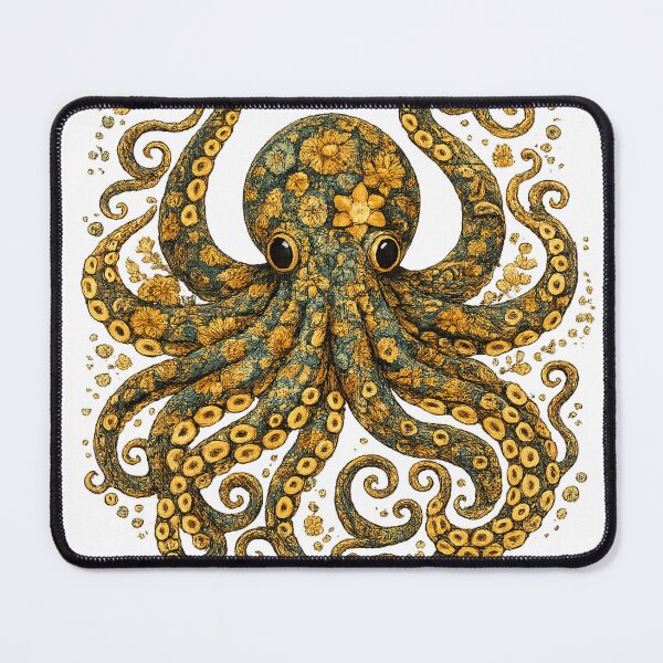 Item preview, floral octopus designed and sold by PhiloDoh.