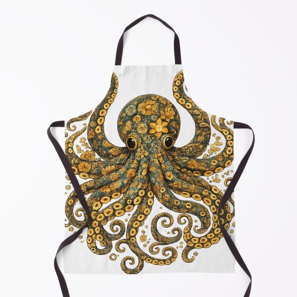 Item preview, floral octopus designed and sold by PhiloDoh.