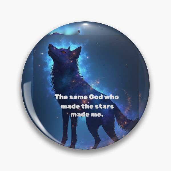 Item preview, The Same God Who Made the Stars Made Me – Cosmic Wolf Christian Art designed and sold by TetelestaiWeave.