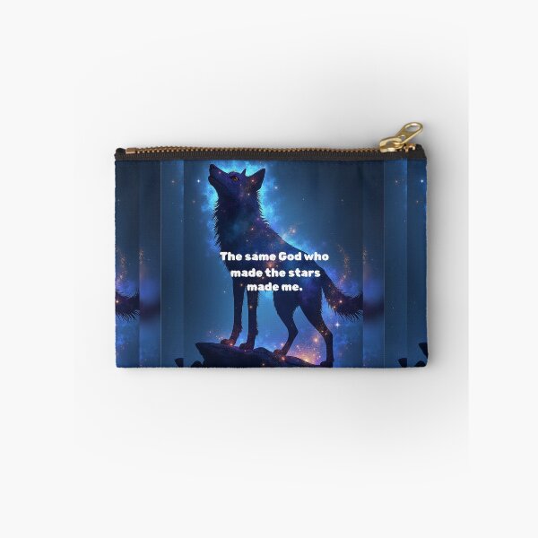 Item preview, The Same God Who Made the Stars Made Me – Cosmic Wolf Christian Art designed and sold by TetelestaiWeave.