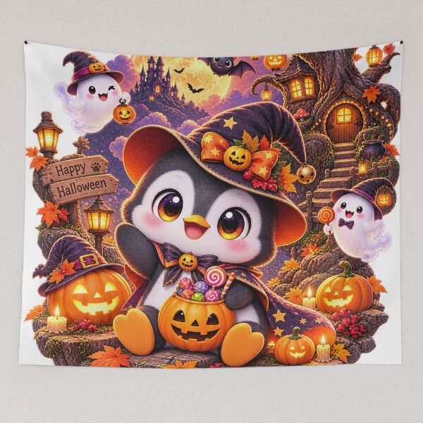 Item preview, Cute Halloween Penguin designed and sold by TeikunShop.