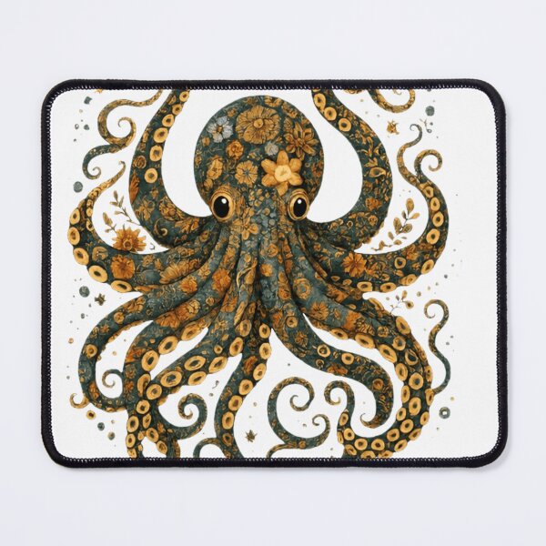 Item preview, floral octopus #2 designed and sold by PhiloDoh.