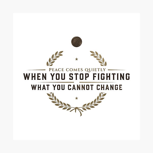 Item preview, Peace Comes When You Stop Fighting Change designed and sold by syotos-ai.