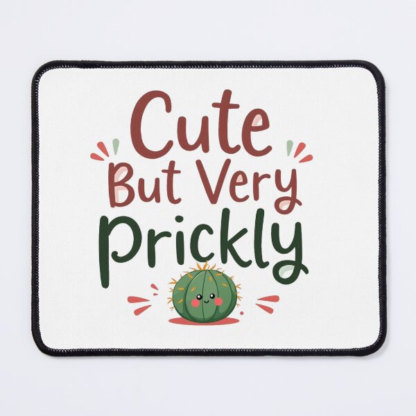 Item preview, Funny cactus with Cute But Very Prickly text as a gift designed and sold by Prints by Mat.