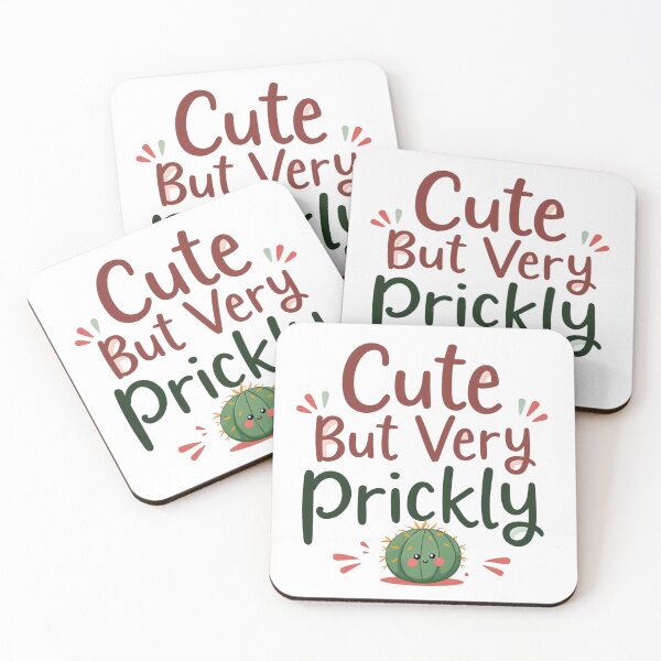 Item preview, Funny cactus with Cute But Very Prickly text as a gift designed and sold by Prints by Mat.