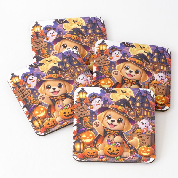 Item preview, Golden Retriever Halloween designed and sold by TeikunShop.