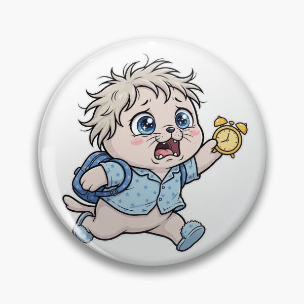 Item preview, Cute Late Seal Running to School - Funny Morning Alarm Kawaii  designed and sold by Ala'Salem| Cute Characters, Real Moods.