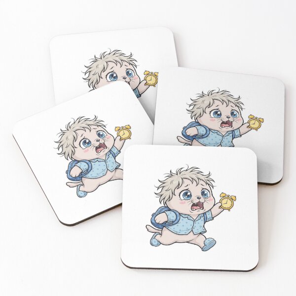 Item preview, Cute Late Seal Running to School - Funny Morning Alarm Kawaii  designed and sold by Ala'Salem| Cute Characters, Real Moods.