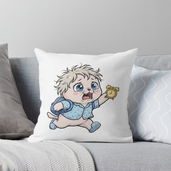 Item preview, Cute Late Seal Running to School - Funny Morning Alarm Kawaii  designed and sold by Ala'Salem| Cute Characters, Real Moods.
