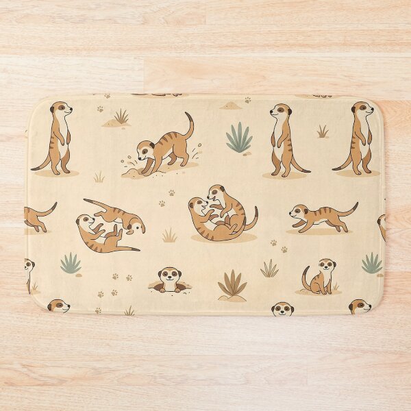 Item preview, Playful Meerkat Desert Seamless Pattern Design by MNS designed and sold by ashenlocs.