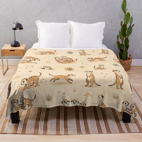 Item preview, Playful Meerkat Desert Seamless Pattern Design by MNS designed and sold by ashenlocs.