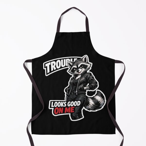 Item preview, Trouble Looks Good On Me | Anthro Raccoon Streetwear Fashion Gift designed and sold by Furrenzy.