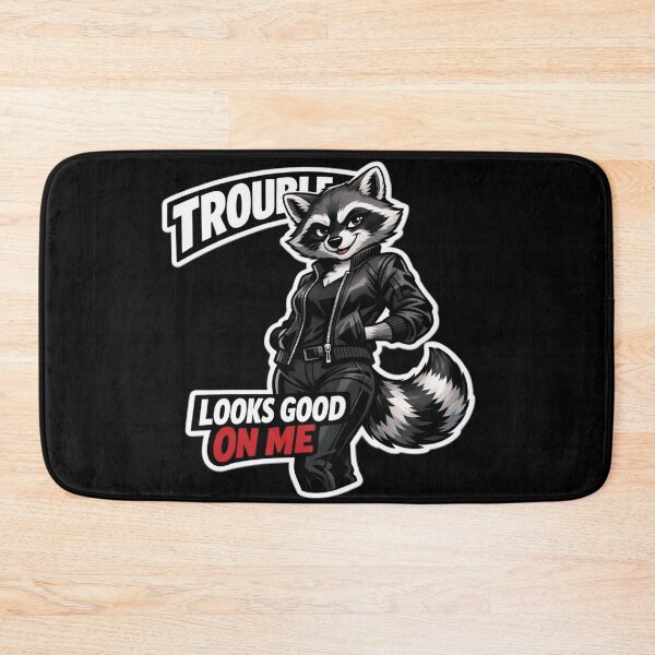 Item preview, Trouble Looks Good On Me | Anthro Raccoon Streetwear Fashion Gift designed and sold by Furrenzy.