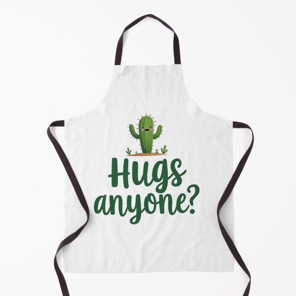Item preview, Cute potted cactus with Hugs anyone? text designed and sold by Prints by Mat.