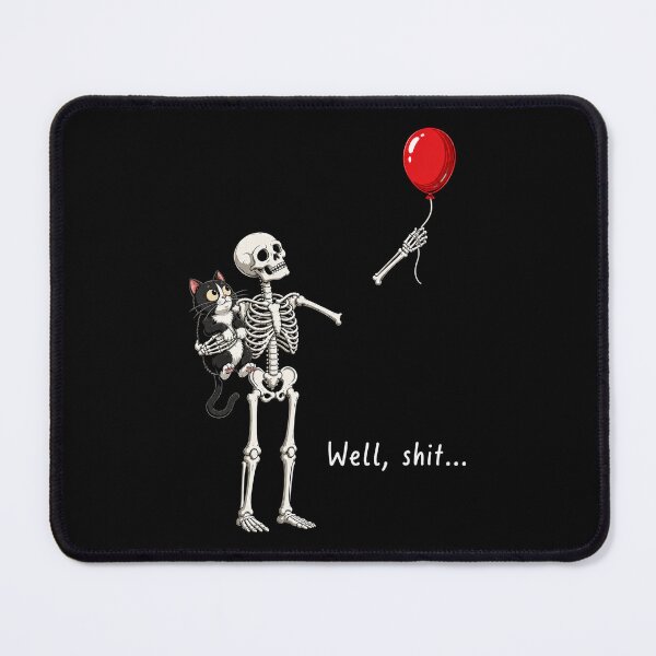 Item preview, Skeleton Lost Balloon Well Shit Funny funny black cat designed and sold by Kladhadredo.