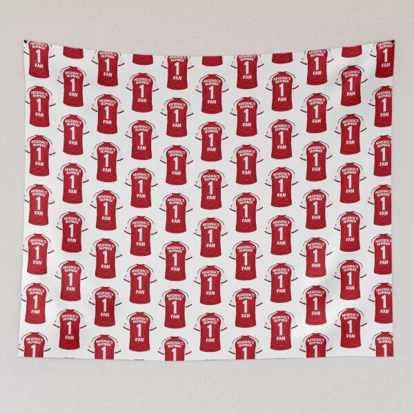 Item preview, Arsenal Number One Fan Football Shirt Design designed and sold by The Home Of Pink Peach.