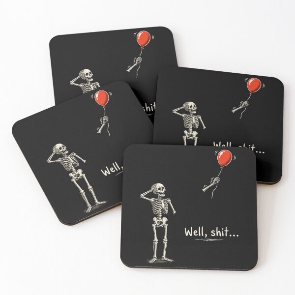 Item preview, Skeleton Lost Balloon Well Shit Funny  designed and sold by Kladhadredo.