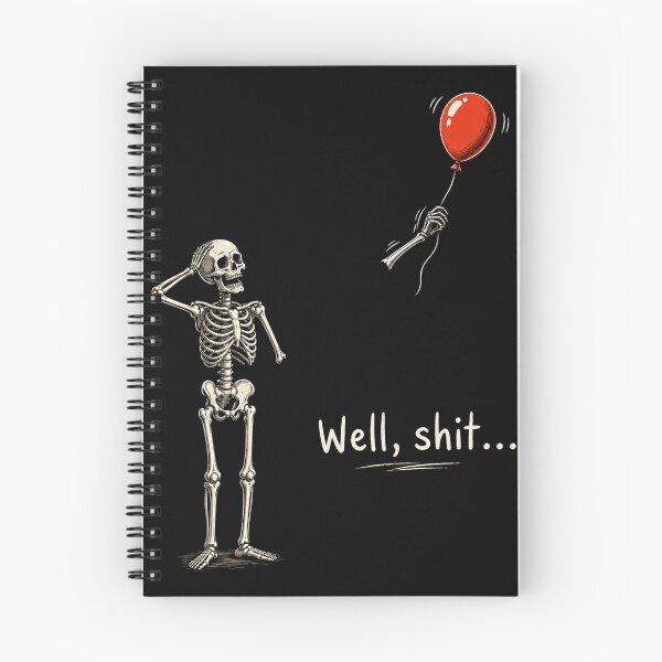 Item preview, Skeleton Lost Balloon Well Shit Funny  designed and sold by Kladhadredo.