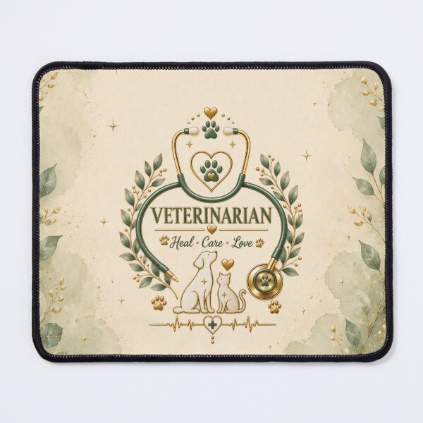 Item preview, Elegant Sage Veterinarian – Gold Stethoscope & Paw Design designed and sold by HO•Designs.