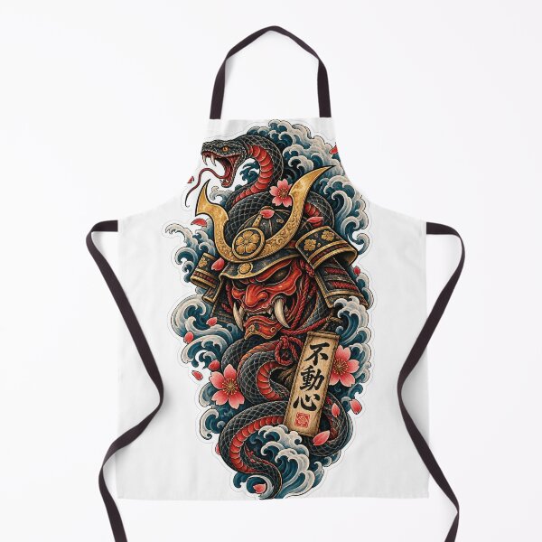 Item preview, Japanese Irezumi Snake & Oni Samurai Tattoo designed and sold by TeikunShop.