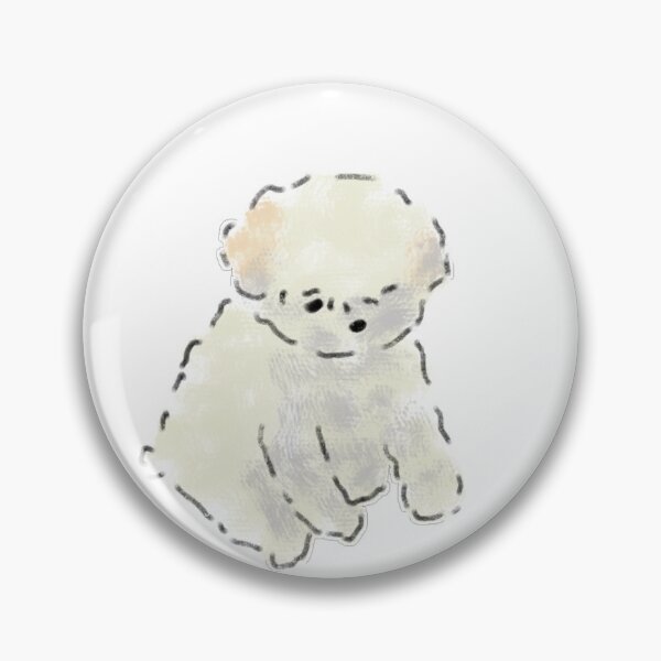 Item preview, Little Fluffy White Puppy Crayon Sketch designed and sold by raun.draw.