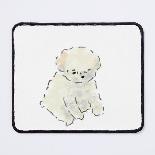 Item preview, Little Fluffy White Puppy Crayon Sketch designed and sold by raun.draw.