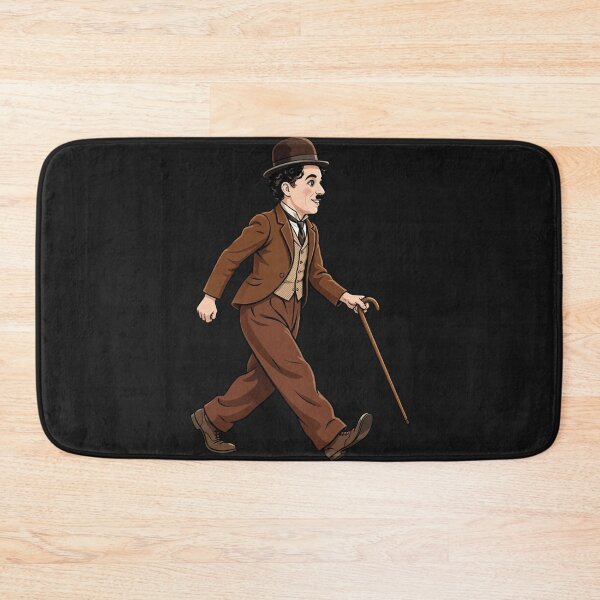 Item preview,  Classic Bowler Hat Tramp With Cane Walking designed and sold by Surviving Monday Club.