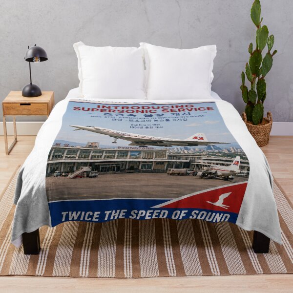 Item preview, Air Koryo North Korea Supersonic Service 1991 – Pyongyang to Moscow Retro Travel Poster designed and sold by RetroAviation.