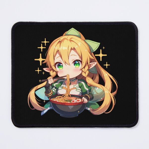 Item preview, Leafa Sword Art Online Kawaii Ramen Chibi Golden Noodle Bite designed and sold by mildaclairmo.