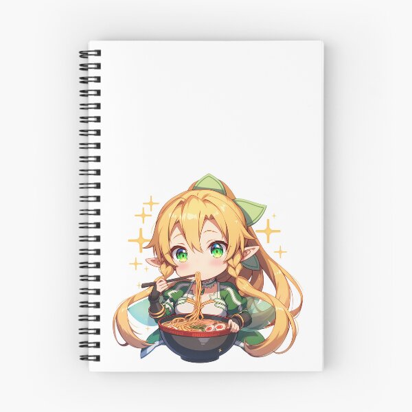 Item preview, Leafa Sword Art Online Kawaii Ramen Chibi Golden Noodle Bite designed and sold by mildaclairmo.