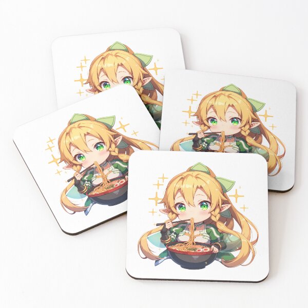 Item preview, Leafa Sword Art Online Kawaii Ramen Chibi Golden Noodle Bite designed and sold by mildaclairmo.