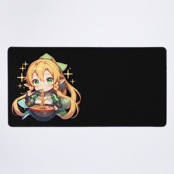 Item preview, Leafa Sword Art Online Kawaii Ramen Chibi Golden Noodle Bite designed and sold by mildaclairmo.