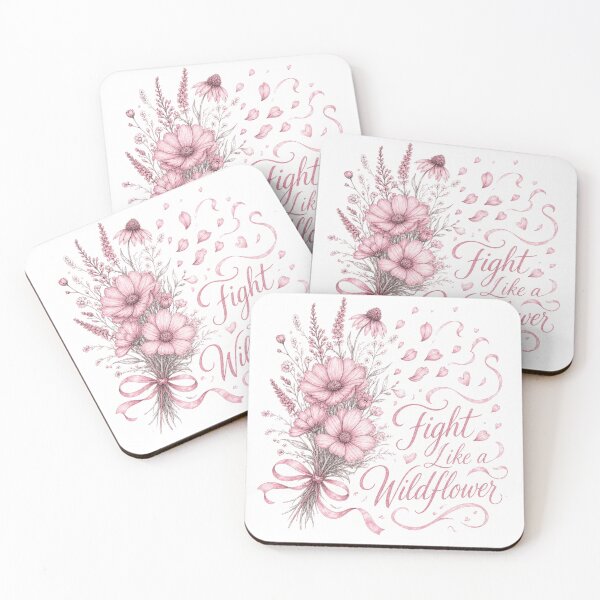 Item preview, Fight Like a Wildflower - Pink Floral Art designed and sold by Heather Renees Designs.