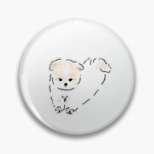 Item preview, Fluffy Pomeranian Puppy Sketch in Soft Pastel designed and sold by raun.draw.