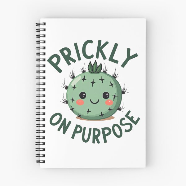 Artikelvorschau, Niedlicher runder Kaktus mit Prickly On Purpose Spruch entworfen und verkauft von Prints by Mat.