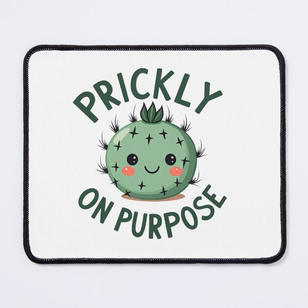 Item preview, Cute round cactus with Prickly On Purpose text designed and sold by Prints by Mat.