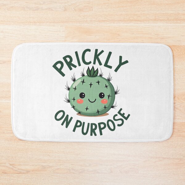 Item preview, Cute round cactus with Prickly On Purpose text designed and sold by Prints by Mat.