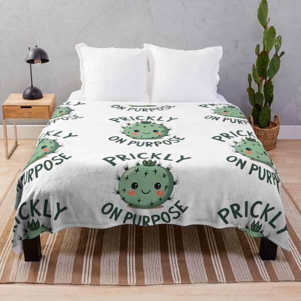 Item preview, Cute round cactus with Prickly On Purpose text designed and sold by Prints by Mat.