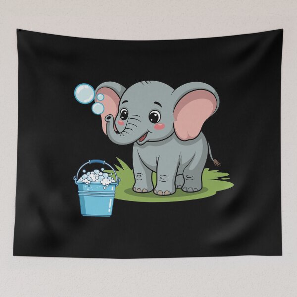 Item preview, Cute Elephant Bubble Bath Funny Animal designed and sold by CREATIVE HIVE.