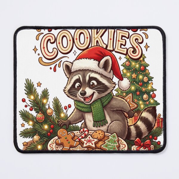 Item preview, All I Want Is Cookies – Funny Christmas Raccoon designed and sold by abdlhakim taoufik.