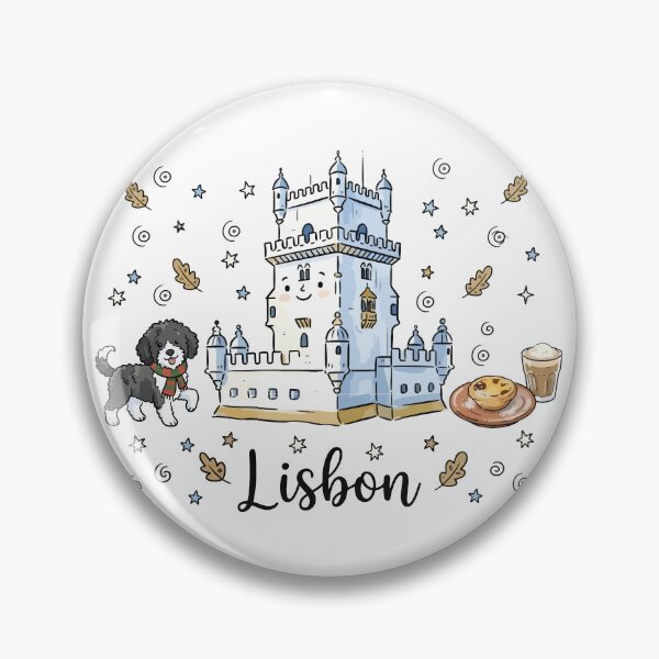 Item preview, Cute Belem Tower Lisbon Doodle Art designed and sold by RamyGallery.