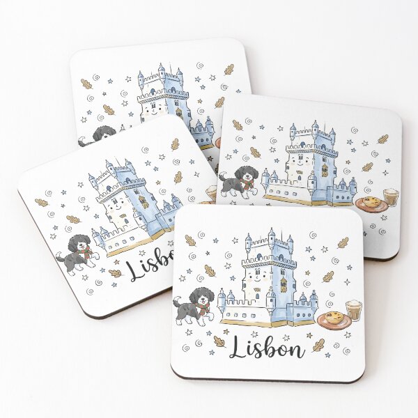 Item preview, Cute Belem Tower Lisbon Doodle Art designed and sold by RamyGallery.