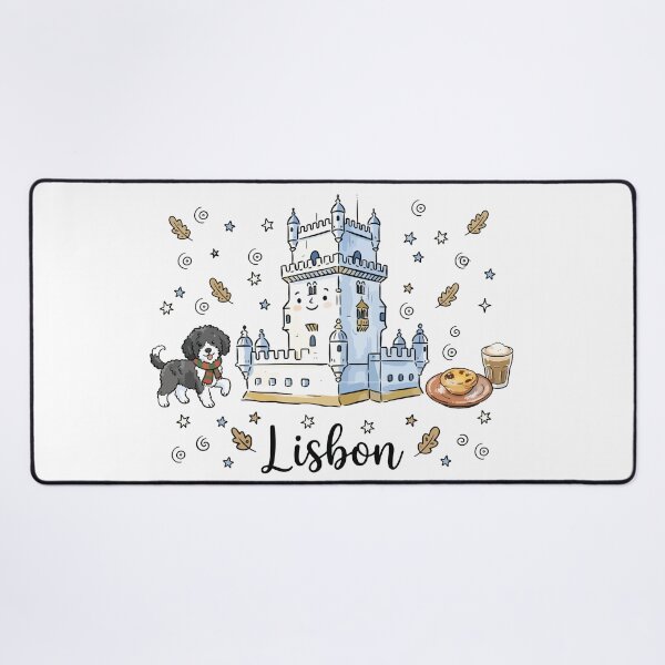 Item preview, Cute Belem Tower Lisbon Doodle Art designed and sold by RamyGallery.