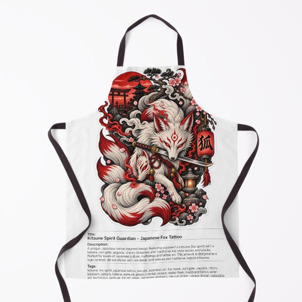 Item preview, Kitsune Spirit Guardian – Japanese Fox Tattoo designed and sold by TeikunShop.
