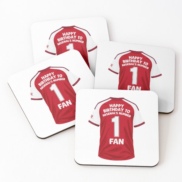 Item preview, Arsenal Number One Fan Football Birthday Design designed and sold by The Home Of Pink Peach.