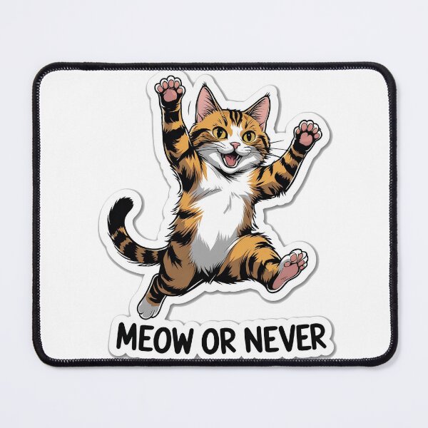 Item preview, Meow or Never Funny Cat Pun | Cute Cat Lover Gift designed and sold by decimalades.