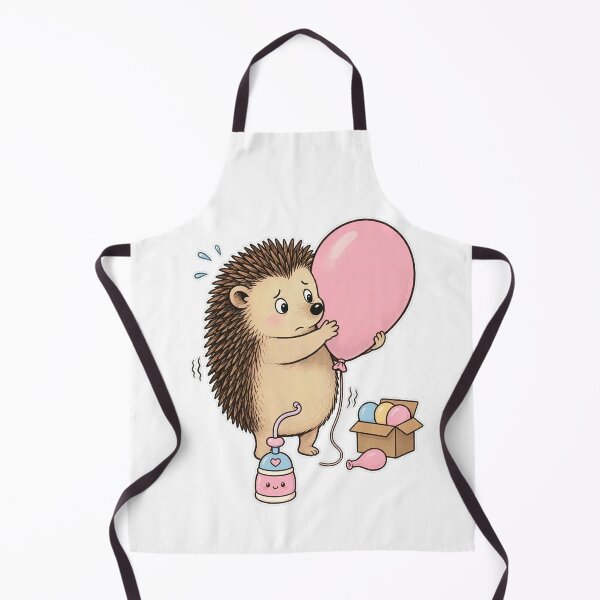 Item preview, Cute Anxious Hedgehog Hugging Pink Balloon - Kawaii Pastel Party designed and sold by Ala'Salem| Cute Characters, Real Moods.