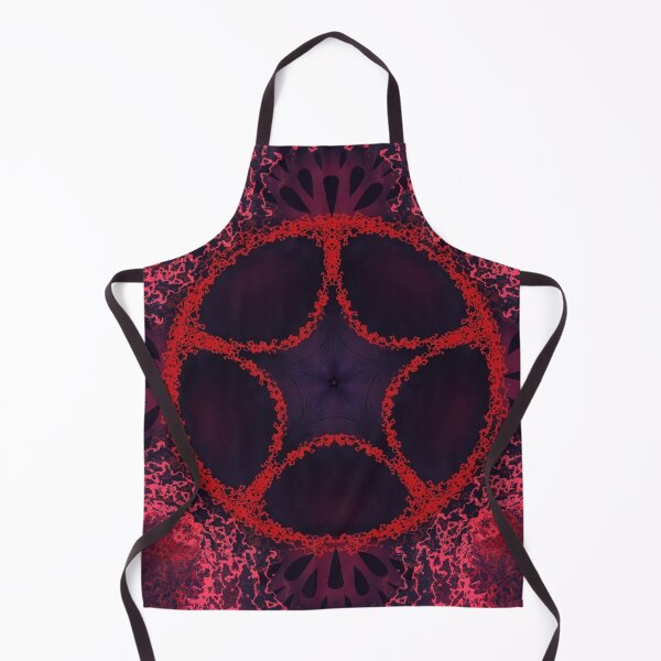 Item preview, red and purple abstract mandala pentagram designed and sold by Thistlegrove.